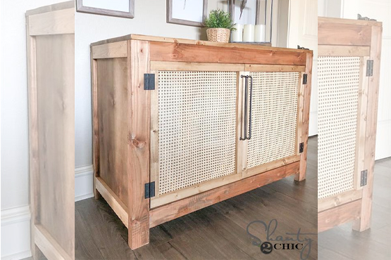 DIY Cane Cabinet