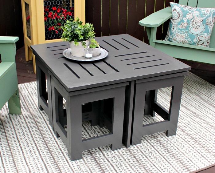 diy outdoor coffee table build