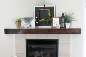 Corner Wooden Mantel