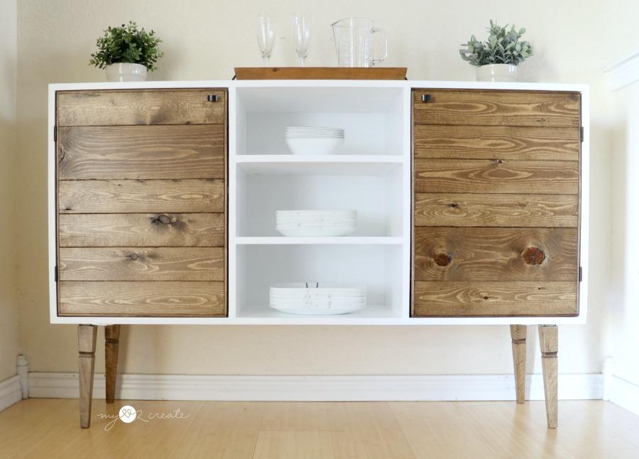 full front of modern rustic buffet, MyLove2Create