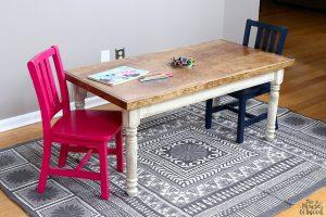 Kids’ Farmhouse Craft Table