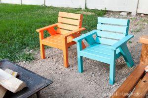 Kids Slatted Outdoor Chairs