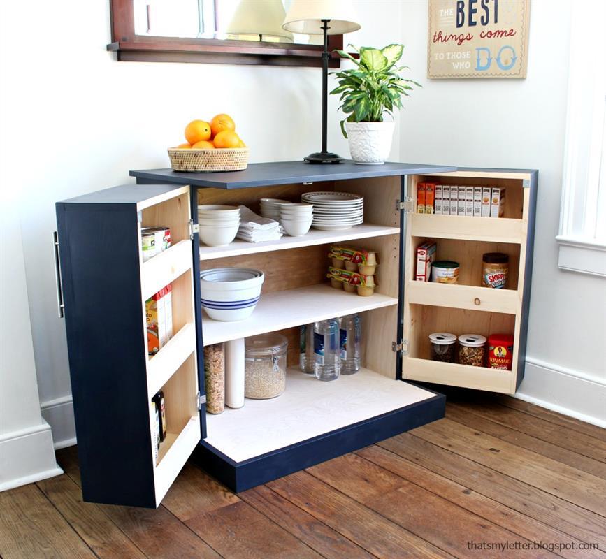 kitchen pantry cabinet open 1
