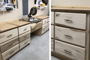 Miter Saw Station with Drawers