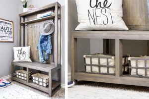 Modern Hall Tree Bench