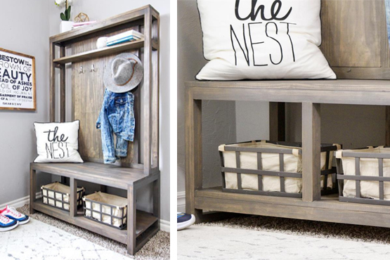Modern Hall Tree Bench