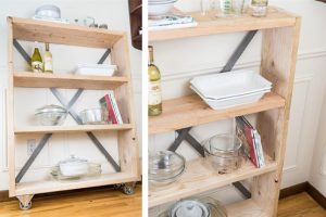Rustic Industrial Pantry Bookshelf