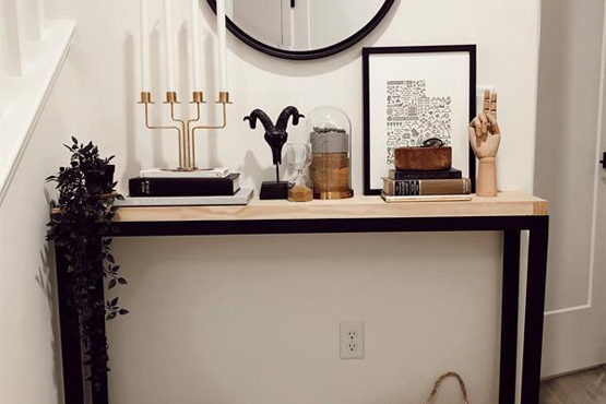 Simple Mid-Century Modern Entry Table