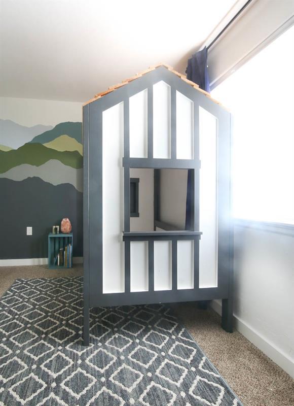 white-and-gray-boy-cabin-bed-for-kids-room