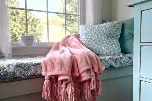 L-Shaped Window Seat with Built-in Storage