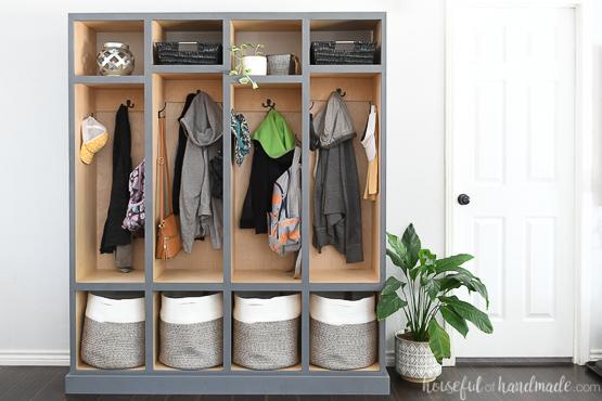 Simple Mudroom Lockers