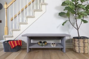 Rustic Bench + Shoe Storage