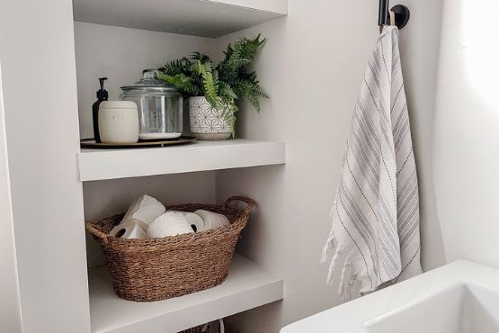 Bathroom Nook Floating Shelves