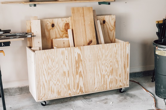 Scrap Wood Storage Cart