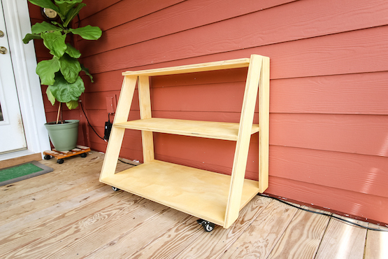 DIY Three-tiered Rolling Plant Stand