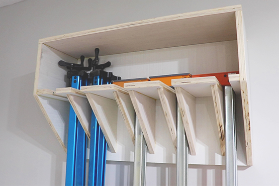 Space-Saving Workshop Clamp Rack