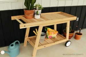 DIY Mobile Potting Bench Cart