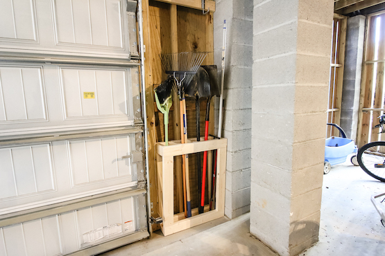 DIY Wall-Mounted Yard Tool Organizer