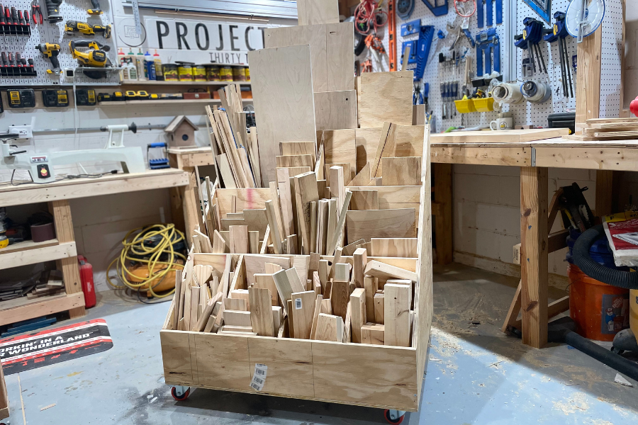 Scrapwood Organizer Cart