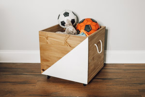 DIY Rolling Toy Bin