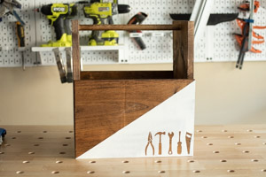 DIY Stenciled Tool Tote