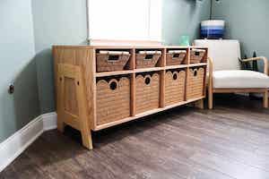 Cube Storage Console Table