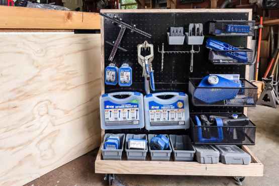 Tool Cart with Pegboard