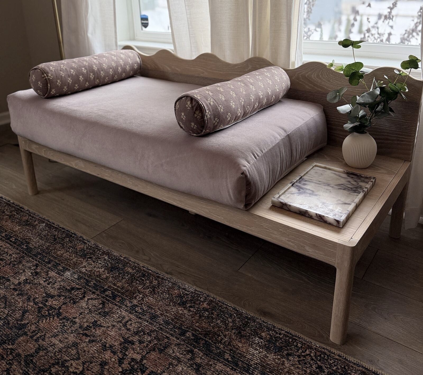 DIY Bench With Attached Side Table