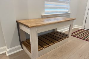 Shoe bench with storage and seat